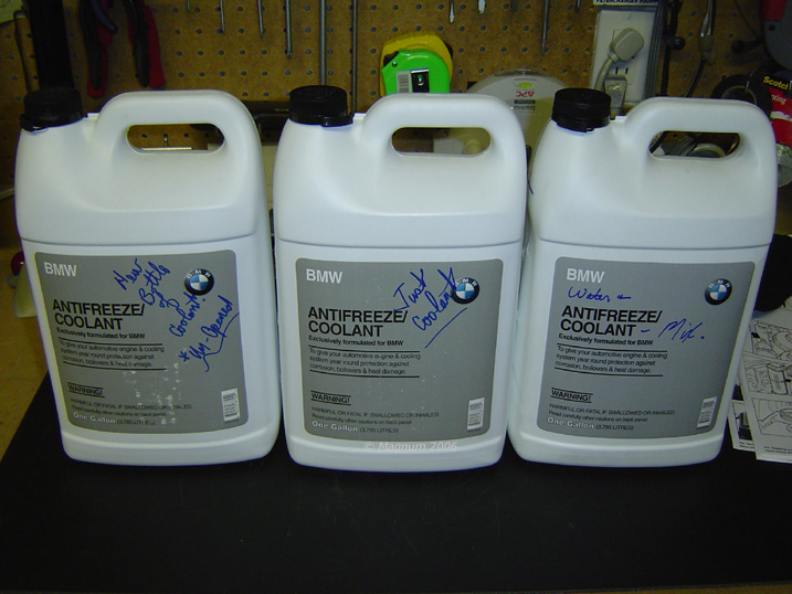Bmw coolant can use water #5